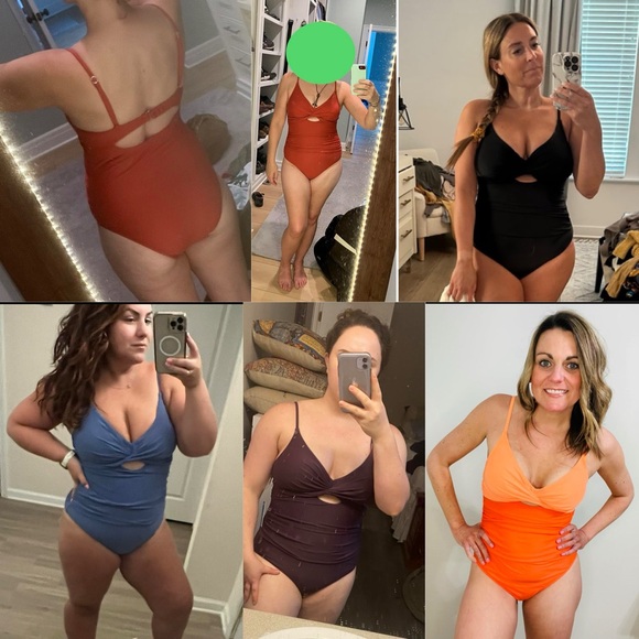 NWT Women's Twist Front Cutout One Piece Swimsuit SIZE MEDIUM - Picture 6 of 17